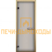 Дверь для бани и сауны Сатин Матовая (8мм) (Осина)